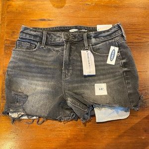old navy high rise secret slim pocket shorts